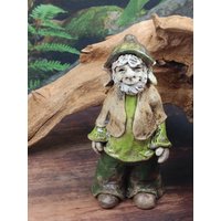 Keramik Wichtel Figur Fairygarden Gartendeko Gartenkeramik Unikat Handgemacht von mjArtsKeramik
