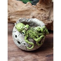 Kleine Oktopus Kerzenschale Kerzenhalter Keramik Gartenkeramik Unikat Handgemacht von mjArtsKeramik