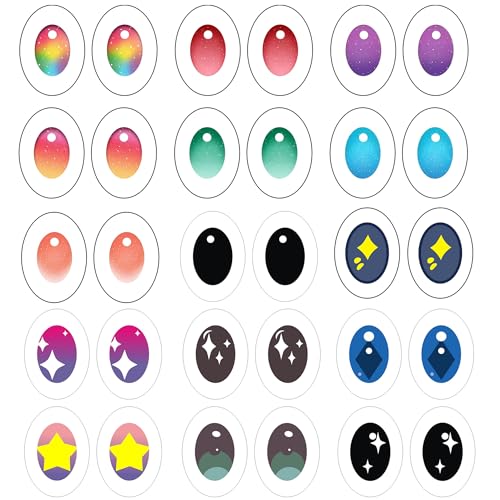 30 Stück Puppenaugen Glas-Cabochon für Ton, Puppenherstellung, Skulpturen, Requisiten, Handwerk, DIY, Schmuckherstellung von mjjmbc