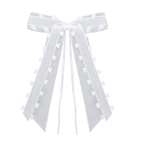 10 Stück Autoschleifen Hochzeit Weiß Organza mit Herzen Schleifen Autoschleifen Braut Paar Dekoration Schleifen für Hochzeit Party Geburtstag Geschenverpackung Zuckerbeutel von mkemka