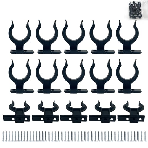 15 Stück Sockelleisten Clips Küche, Küchensockel Befestigung für Küchen Sockelleisten mit 45 Schrauben, ABS-Kunststoff Halterungen für Küchenfüße 32-42mm (Schwarz) von mkemka