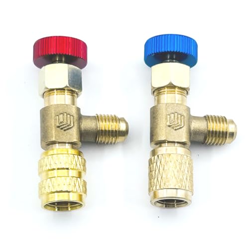 2 Stück Kältefüller Sicherheitsventil Schnellkupplung Klimaanlage R410A R22 Adapter Klimaanlagenregler für Durchflussventile Reparatur Kältemitteladapter für Wassersteckerventil 2 Stück Kältefüller Sicherheitsventil Schnellkupplung Klimaanlage R410A R22 Adapter Klimaanlagenregler für Durchflussventile Reparatur Kältemitteladapter für Wassersteckerventil von mkemka