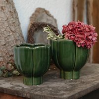 Übertopf Mit Fuß Denise - Grün Übertopf Mit Fuß Denise - Grün von mkonoDE