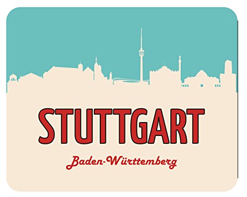 Mousepad Stuttgart Skyline von mldigitaldesign