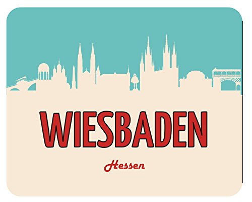 Mousepad Wiesbaden Skyline von mldigitaldesign