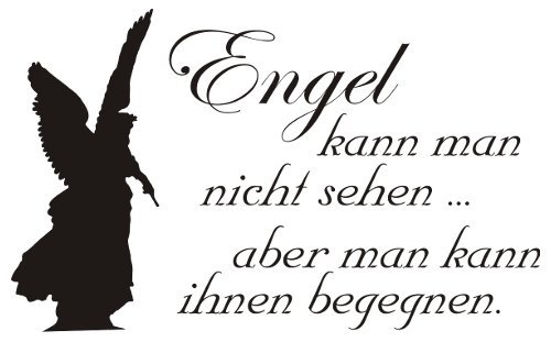 Wandtattoo Spruch "Engel", 32 x 20 von mldigitaldesign von mldigitaldesign