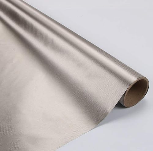 mlhk Faraday Stoff EMF Schutzkleidung Faraday Taschen, EMF Abschirmgewebe Gewebe EMI RFID Elektrosmog Abschirmung Strahlenschutz für Radiowellen Mikrowelle/Strahlung Computer,silver-6m von mlhk