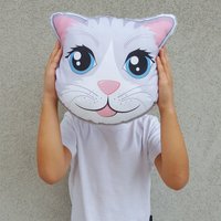 Kleines Katzenkissen Für Kinder Geburtstagsgeschenk Kuschelig Autodekoration Baby Zimmer von mmstudioforkids
