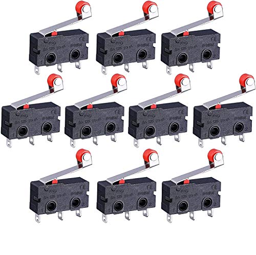 mmtrade | 10x mini Endschalter Roller Mikroschalter Hebel Arm SPDT Endschalter Rollenhebel Snap von mmtrade