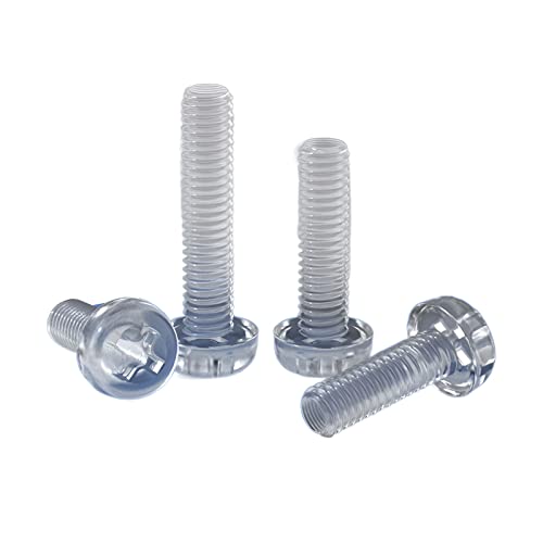 moaupr [M2-M8] Querschraube, PC Transparent Round Head Cross Bolt Plastikschraube runder Kopfkreuz Transparente Plattenschraube Plastikschraube Yalik -PC -Schraube von moaupr