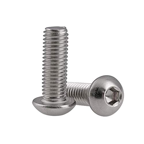 moaupr M2.5 Innensechskant-Maschinenschrauben, Edelstahl-Sechskant-/Inbusschrauben, Kuppel-Maschinenschrauben, M2.5×10mm,100 Pcs von moaupr
