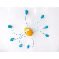 Petronilla, Die Spinne Zu Neun Magnete | Kühlschrank Liebevolle Gelb Und Türkis von mobidulles