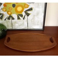 Dansk Vintage Teak Dänemark Surfbrett Tablett Dansk Vintage Teak Dänemark Surfbrett Tablett von modPug