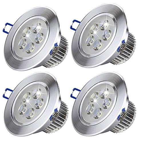 MODOAO 4 Pack LED Ceiling Downlight Cold White LED Ceiling Light Led Downlights LED Ceiling Downlight Lamps Spot Recessed Down light Led Panel Light Lamps Home Indoor Lighting [Energy Class A+] von modaao
