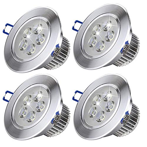 MODOAO 4 Pack LED Ceiling Downlight Cold White LED Ceiling Light Led Downlights LED Ceiling Downlight Lamps Spot Recessed Down light Led Panel Light Lamps Home Indoor Lighting [Energy Class A+] von MODOAO