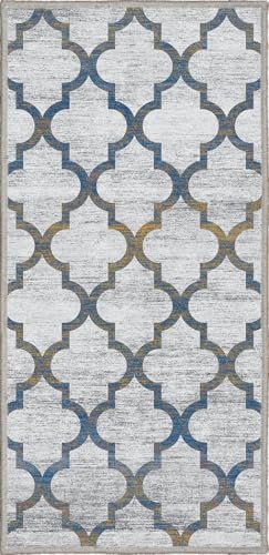 modema Wohnzimmerteppich – Waschbarer Teppich für Wohnzimmer, Esszimmer, Schlafzimmer, Flur, Rutschfester Moderner Geometrischer Minimalistischer Teppich von modema