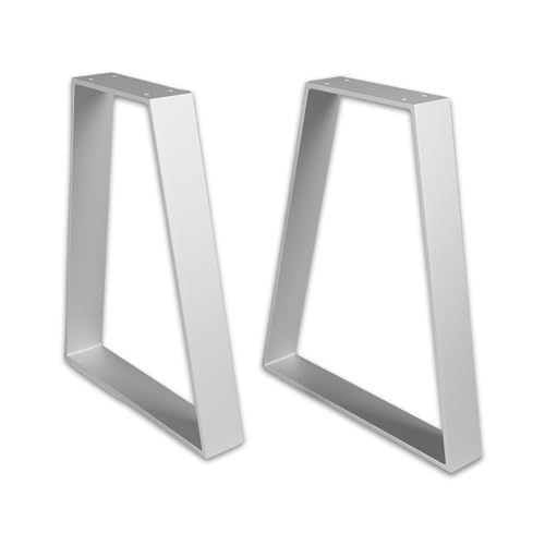 modernLOFTart Tischbeine Metall Tischkufen 2 Stück - Tischgestell Metall aus 1cm Dickem Flachstahl Gefertigt - Tischfüße für Esstisch, Schreibtischbeine, Konferenztisch Füße von modernLOFTart