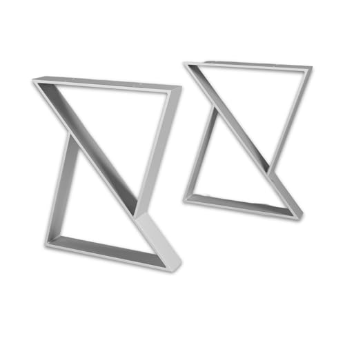 ModernLOFTart Tischbeine Metall Tischkufen 2 Stück - Tischgestell Metall aus 1cm Dickem Flachstahl Gefertigt - Tischfüße für Esstisch, Schreibtischbeine, Konferenztisch Füße von modern LOFT art