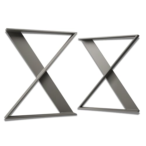 ModernLOFTart Tischbeine Metall Tischkufen 2 Stück in Z Form - Tischgestell Metall aus 1cm Dickem Flachstahl Gefertigt - Tischfüße für Esstisch, Schreibtischbeine, Konferenztisch Füße von modern LOFT art