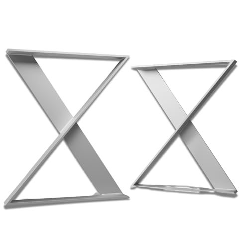 ModernLOFTart Tischbeine Metall Tischkufen 2 Stück in Z Form - Tischgestell Metall aus 1cm Dickem Flachstahl Gefertigt - Tischfüße für Esstisch, Schreibtischbeine, Konferenztisch Füße von modern LOFT art