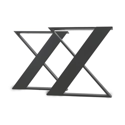 modernLOFTart Bankbeine Tischbeine - DIY Möbelfüße 100x10cm Anthrazit - Moderner Industrie-Look für Ihr Wohnzimmer - Metall Industrial Tisch Bank Sitzbank Couchtisch Kufen - Breite 30cm, Höhe 42cm von modernLOFTart