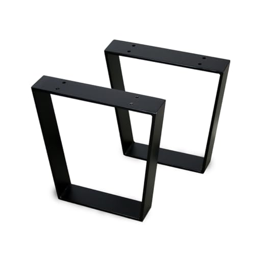 modernLOFTart Bankbeine Tischbeine - DIY Möbelfüße 60x10cm Schwarz - Moderner Industrie-Look für Ihr Wohnzimmer - Metall Industrial Tisch Bank Sitzbank Couchtisch Kufen - Breite 30cm, Höhe 42cm von modernLOFTart