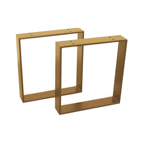 modernLOFTart Bankbeine Tischbeine - DIY Möbelfüße 80x10cm Gold - Moderner Industrie-Look für Ihr Wohnzimmer - Metall Industrial Tisch Bank Sitzbank Couchtisch Kufen - Breite 20cm, Höhe 42cm von modernLOFTart