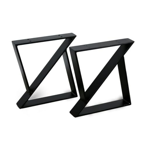 modern LOFT art Bankbeine Tischbeine - DIY Möbelfüße 80x10cm Schwarz - Moderner Industrie-Look für Ihr Wohnzimmer - Metall Industrial Tisch Bank Sitzbank Couchtisch Kufen - Breite 20cm, Höhe 42cm von modernLOFTart