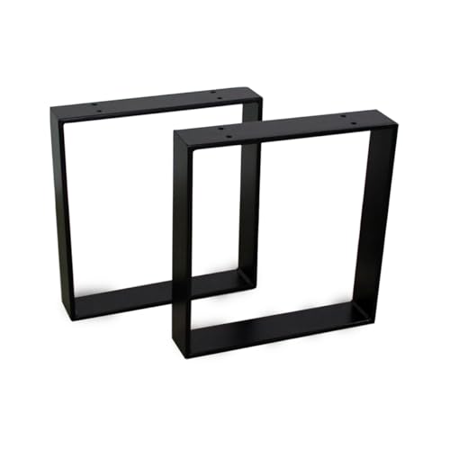 modernLOFTart Bankbeine Tischbeine - DIY Möbelfüße 80x10cm Schwarz - Moderner Industrie-Look für Ihr Wohnzimmer - Metall Industrial Tisch Bank Sitzbank Couchtisch Kufen - Breite 30cm, Höhe 42cm von modernLOFTart