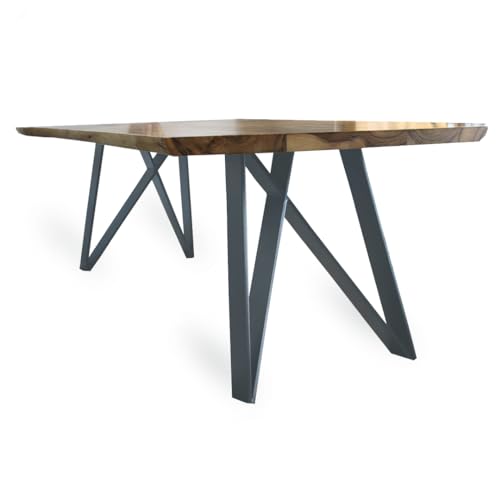modern LOFT art Tischbeine Anthrazit - Metall Spider - 2X Tischgestell Flachstahl 100x10 mm - DIY Tischkufen für Wohnzimmertisch, Esstisch - Breite 90 cm, Höhe 72 cm von modern LOFT art