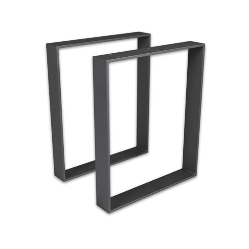 ModernLOFTart Tischbeine Metall Tischkufen 2 Stück - Tischgestell Metall aus 1cm Dickem Flachstahl Gefertigt - Tischfüße für Esstisch, Schreibtischbeine, Konferenztisch Füße von modernLOFTart