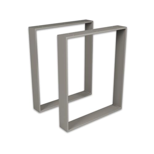ModernLOFTart Tischbeine Metall Tischkufen 2 Stück - Tischgestell Metall aus 1cm Dickem Flachstahl Gefertigt - Tischfüße für Esstisch, Schreibtischbeine, Konferenztisch Füße von modernLOFTart
