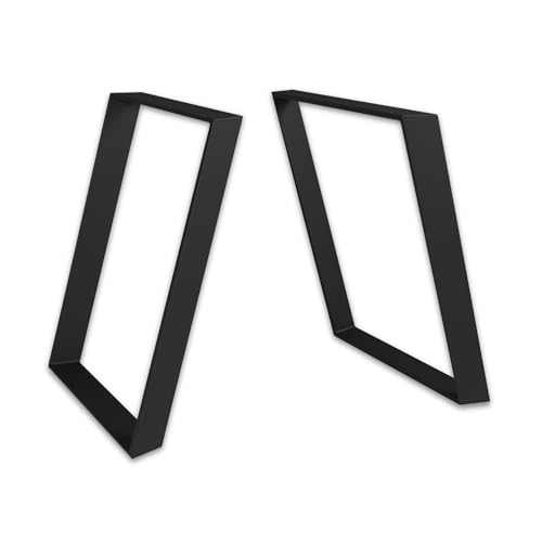 ModernLOFTart Tischbeine Metall Tischkufen 2 Stück - Tischgestell Metall aus 1cm Dickem Flachstahl Gefertigt - Tischfüße für Esstisch, Schreibtischbeine, Konferenztisch Füße von modern LOFT art
