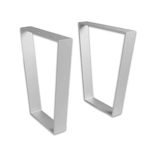 ModernLOFTart Tischbeine Metall Tischkufen 2 Stück - Tischgestell Metall aus 1cm Dickem Flachstahl Gefertigt - Tischfüße für Esstisch, Schreibtischbeine, Konferenztisch Füße von modern LOFT art
