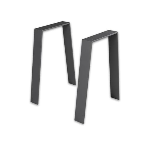 ModernLOFTart Tischbeine Metall Tischkufen 2 Stück in V Form - Tischgestell Metall aus 1cm Dickem Flachstahl Gefertigt - Tischfüße für Esstisch, Schreibtischbeine, Konferenztisch Füße von modernLOFTart