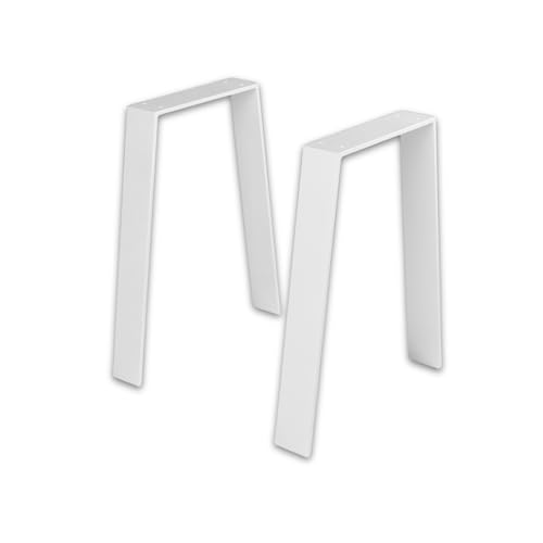 modernLOFTart Tischbeine Metall Tischkufen 2 Stück in V Form - Tischgestell Metall aus 1cm Dickem Flachstahl Gefertigt - Tischfüße für Esstisch, Schreibtischbeine, Konferenztisch Füße von modernLOFTart