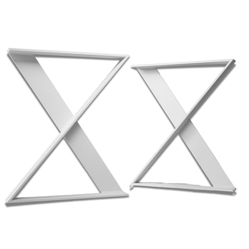 ModernLOFTart Tischbeine Metall Tischkufen 2 Stück in Z Form - Tischgestell Metall aus 1cm Dickem Flachstahl Gefertigt - Tischfüße für Esstisch, Schreibtischbeine, Konferenztisch Füße von modern LOFT art