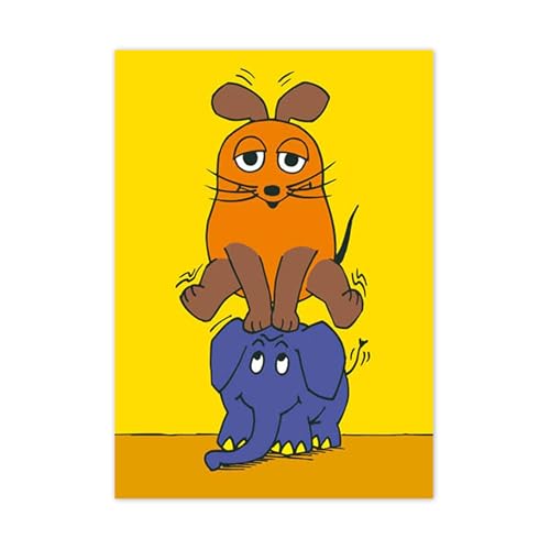 modern times Postkarte SENDUNG MIT DER MAUS - Motiv: BOCKSPRINGEN, Anlass: Kindermotive, Künstler/Verlag SCHMITT-MENZEL/STREICH, Größe: A6 von modern times