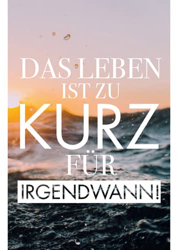 modern times -3er Set Magnet Kühlschrankmagnet LUSTIG - Motiv: DAS LEBEN IST ZU KURZ - MAGNETE, Anlass:, Künstler/Verlag Design by VISUAL STATEMENTS®, Größe: 8,5x5,5 cm von modern times