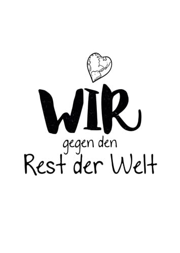modern times -3er Set Magnet Kühlschrankmagnet LUSTIG - Motiv: WIR GEGEN DEN REST DER WELT - MAGNETE, Anlass:, Künstler/Verlag Design by VISUAL STATEMENTS®, Größe: 8,5x5,5 cm von modern times