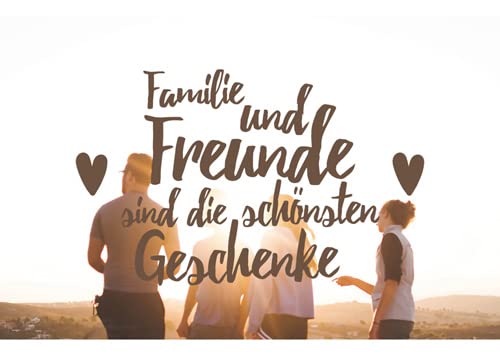 modern times -5er Set Magnet Kühlschrankmagnet LUSTIG - Motiv: FAMILIE UND FREUNDE SIND DIE SCHÖNSTEN - MAGNETE, Anlass:, Künstler/Verlag Design by VISUAL STATEMENTS®, Größe: 8,5x5,5 cm von modern times