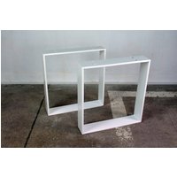 Bankbeine Bankkufen Tischbeine Tischgestell Tischkufen Couchtischkufen Stahl Metall Weiss Industrial Tisch Bank Sitzbank Couchtisch K1M von modernLOFTart