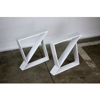 Bankbeine Bankkufen Tischbeine Tischgestell Tischkufen Couchtischkufen Stahl Metall Weiss Industrial Tisch Bank Sitzbank Couchtisch Mm von modernLOFTart