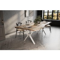 Tischbeine Tischgestell Tischkufen Tischfüße Stahl Metall Weiss Industrial Loft Tisch X2 von modernLOFTart