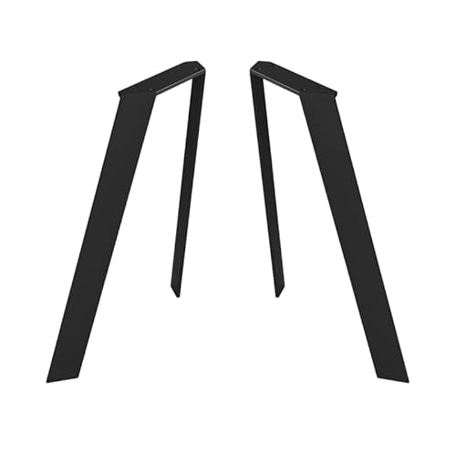 modernLOFTart Tischbeine Metall Tischkufen 2 Stück - Tischgestell Metall aus 1cm Dickem Flachstahl Gefertigt - Tischfüße für Couchtisch, Bank Tisch, Couchtisch Füße von modernLOFTart