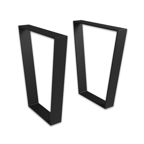 ModernLOFTart Tischbeine Metall Tischkufen 2 Stück - Tischgestell Metall aus 1cm Dickem Flachstahl Gefertigt - Tischfüße für Esstisch, Schreibtischbeine, Konferenztisch Füße von modern LOFT art