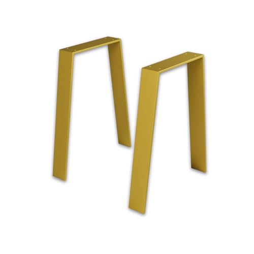 ModernLOFTart Tischbeine Metall Tischkufen 2 Stück in V Form - Tischgestell Metall aus 1cm Dickem Flachstahl Gefertigt - Tischfüße für Esstisch, Schreibtischbeine, Konferenztisch Füße von modernLOFTart