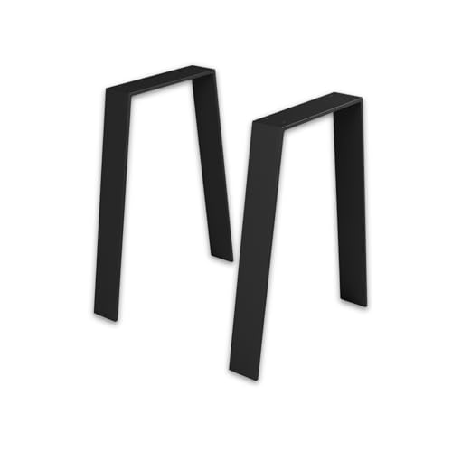ModernLOFTart Tischbeine Metall Tischkufen 2 Stück in V Form - Tischgestell Metall aus 1cm Dickem Flachstahl Gefertigt - Tischfüße für Esstisch, Schreibtischbeine, Konferenztisch Füße von modernLOFTart