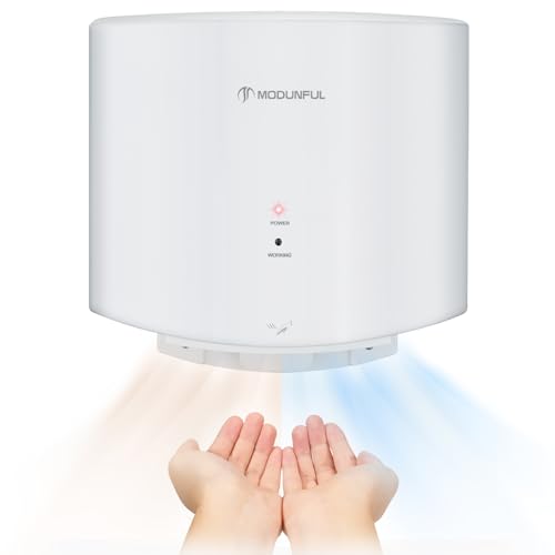 modunful Kompakter Händetrockner Elektrischer, Automatisch Händetrockner Wandmontage, Hochgeschwindigkeits Handtrockner für Toilette Bad 1200W Weiß modunful Kompakter Händetrockner Elektrischer, Automatisch Händetrockner Wandmontage, Hochgeschwindigkeits Handtrockner für Toilette Bad 1200W Weiß von modunful