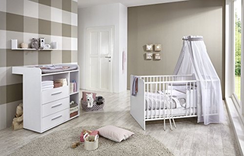 moebel-dich-auf Babyzimmer komplett Set Kim in Weiß (Kim 5) von moebel-dich-auf